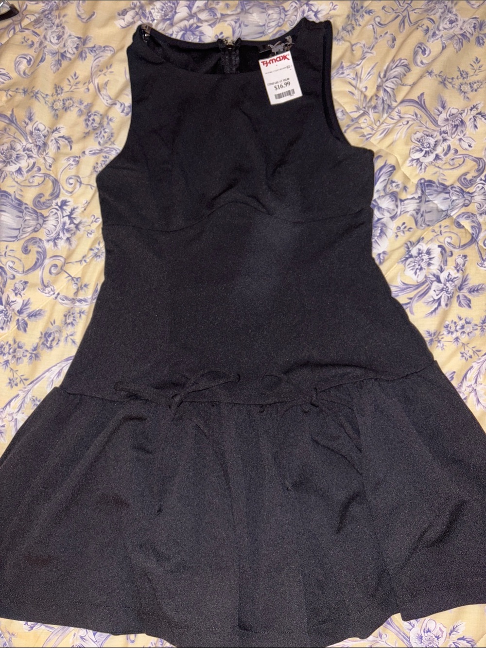 Trixxi Black Sleeveless Fit-and-Flare Mini Dress